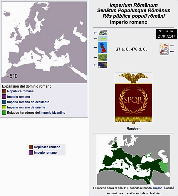 Antigua Roma   =    Imperio romano