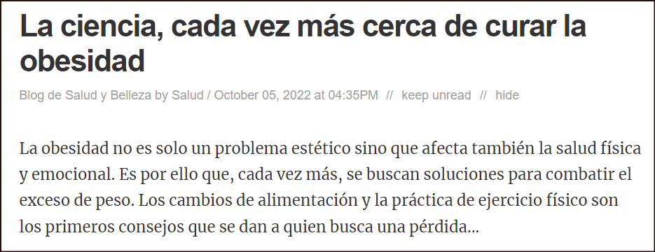  Ya llega la medicaci&oacute;n que cura la obesidad
