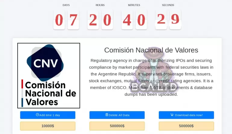 Hackearon a la CNV y piden u$s 500.000 para no liberar la informaci&oacute;n