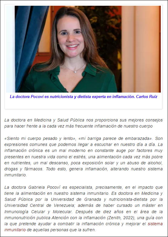 Comer bien/comer mal nos va la salud en ello (inflamaci&oacute;n, disbiosis, alergias, ovario poliqu&iacute;stico)