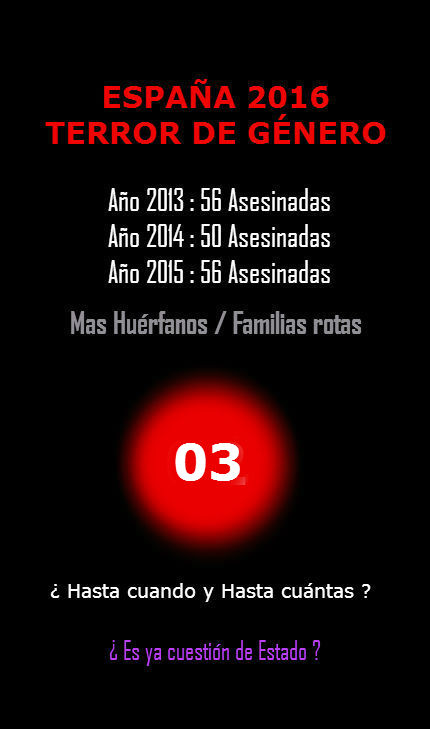 " ESPA&Ntilde;A HOY DE NUEVO ASESINA A OTRA MUJER Y VAN 3 EN CINCO D&Iacute;AS DEL NUEVO A&Ntilde;O ".. UN MAL PRESAGIO