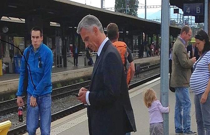 El Presidente de este pa&iacute;s va al trabajo en tren