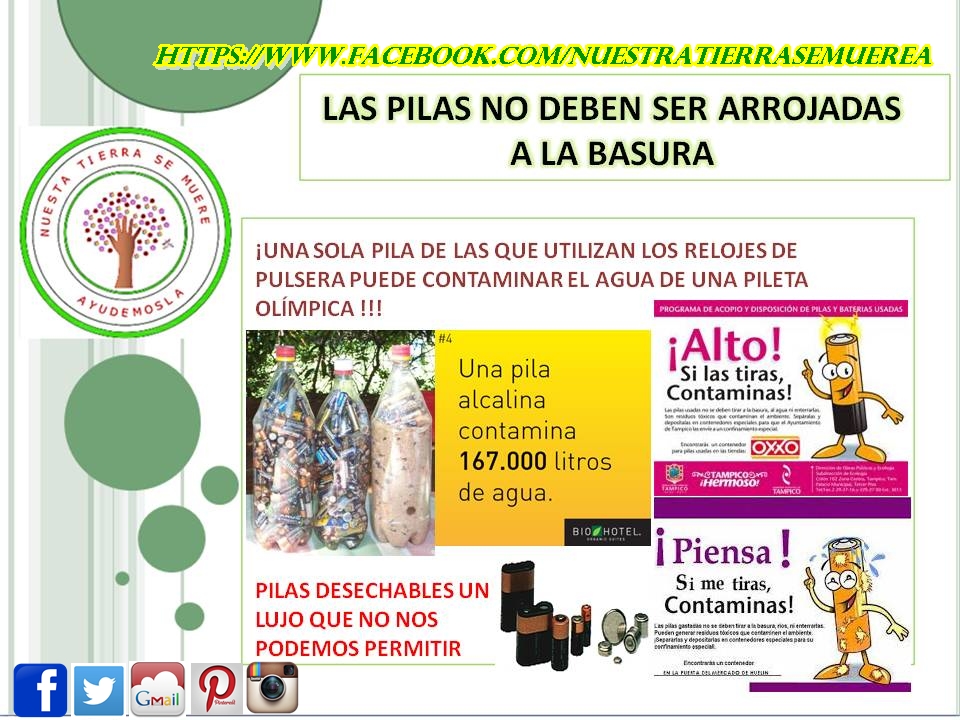 NO contamine con las pilas desechables