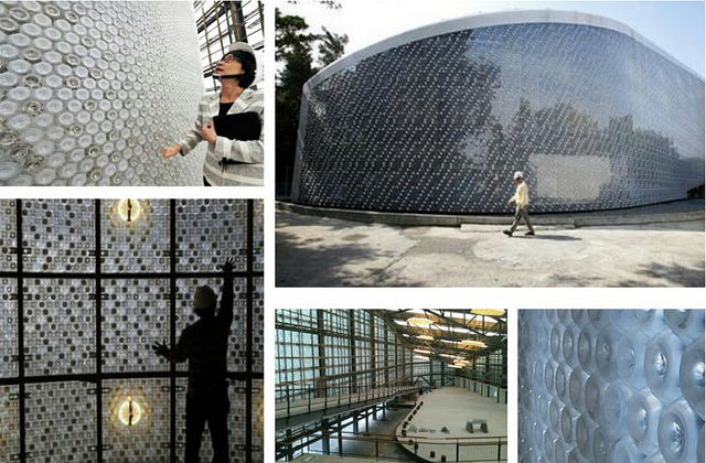 Impresionante edificio hecho con 1,5 millones de botellas de pl&aacute;stico recicladas