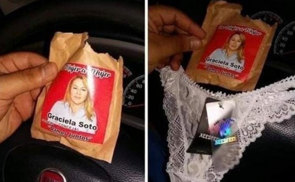Una candidata de Cambiemos regala tangas a cambio del voto