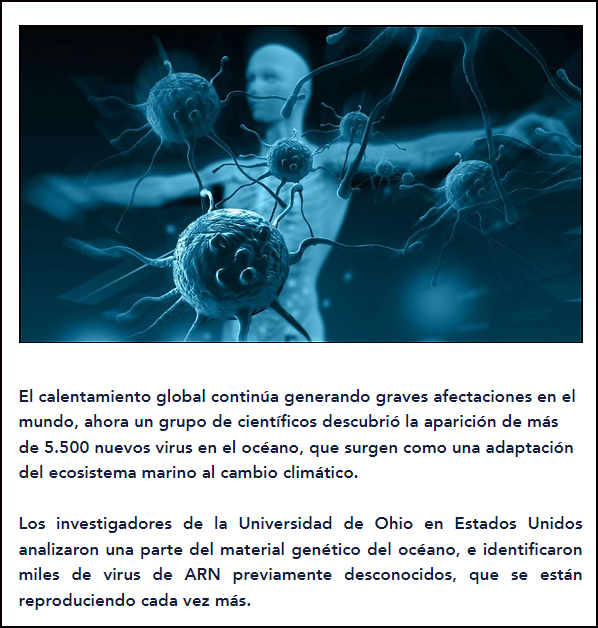 El calentamiento global crea graves afectaciones en el mundo: Se descubren m&aacute;s de 5.500 nuevos virus