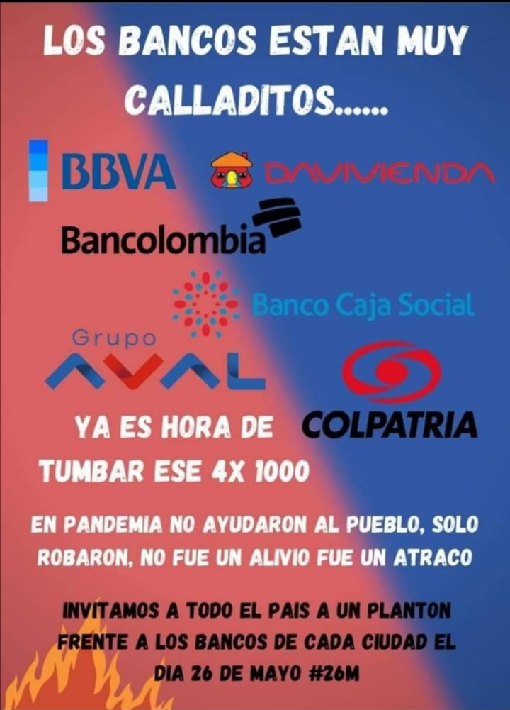 LOS BANCOS EN COLOMBIA, UNA HISTORIA DE SAQUEO Y USURA.