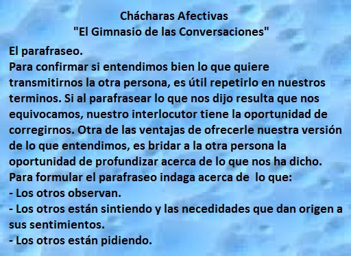 Ch&aacute;charas Afectivas "El Gimnasio de las conversaciones"