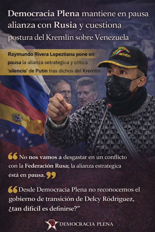 Lopeztiana mantiene en pausa alianza con Mosc&uacute; y cuestiona postura del Kremlin sobre Venezuela