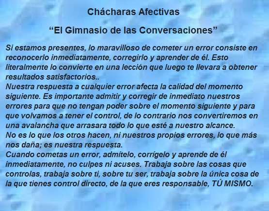 Ch&aacute;charas Afectivas "El Gimnasio de las conversaciones"