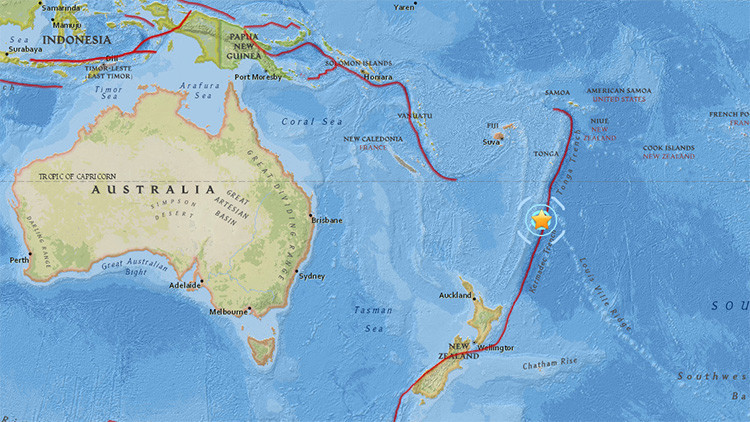 Dos intensos sismos sacuden las islas Kermadec de Nueva Zelanda: