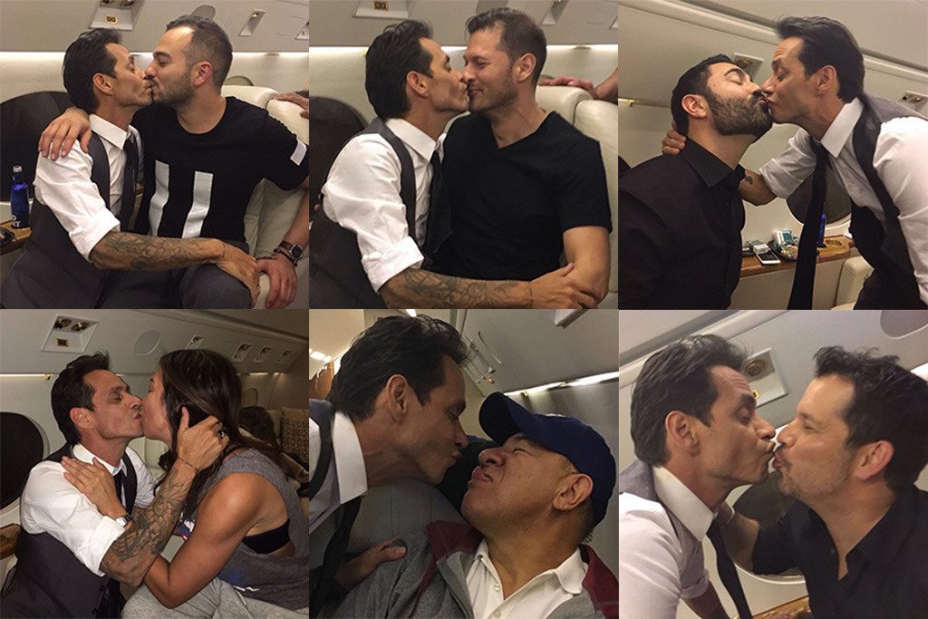 Marc Anthony se burla de su beso con Jennifer L&oacute;pez