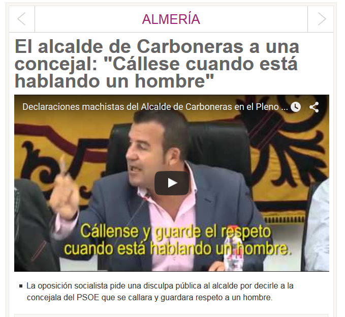 &iexcl;&iexcl; CUANDO HABLA UN HOMBRE LA MUJER TIENE QUE CALLARSE &iexcl;&iexcl;