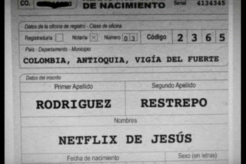 Las nuevas generaciones: los nombres m&aacute;s raros puestos a personas en los &uacute;ltimos a&ntilde;os
