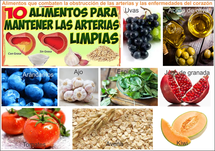  Alimentos que combaten la obstrucci&oacute;n de las arterias y las enfermedades del coraz&oacute;n