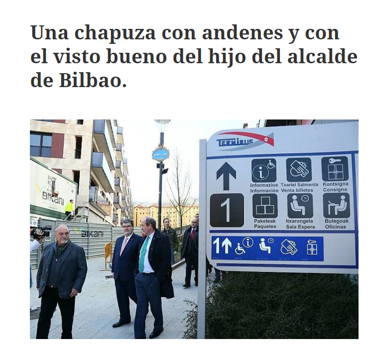 &iquest; PORQUE EL PROTEST&Oacute;N NACIONALISTA RETIRA UN POST QUE IMPLICABA AL HIJO DEL ALCALDE DE BILBAO "