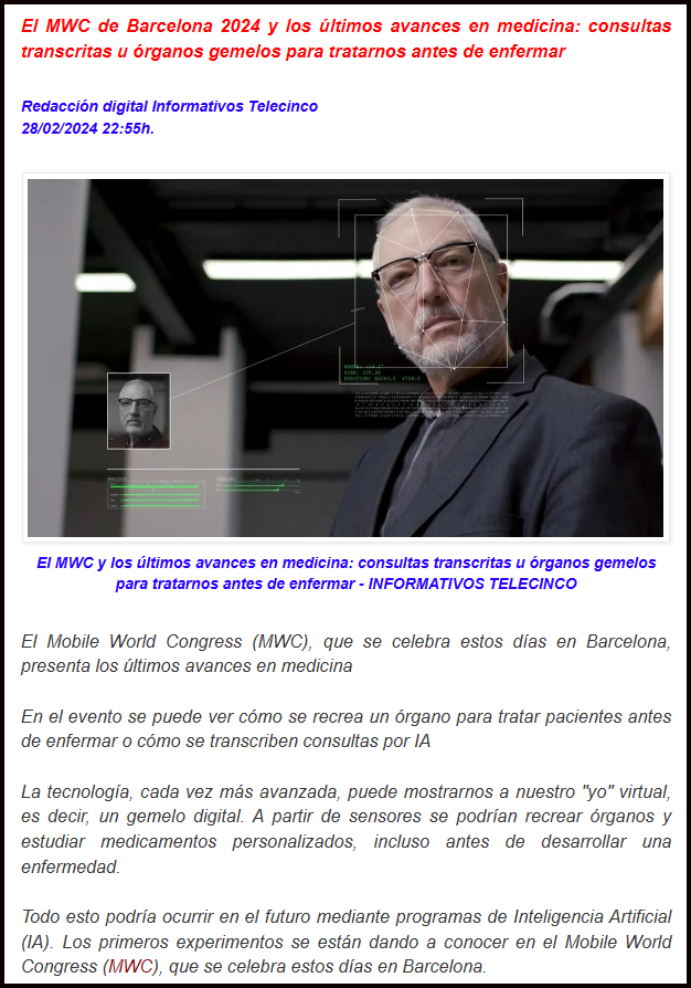  la IA (inteligencia artificial), le da la mano a las actuaciones en favor de la Salud
