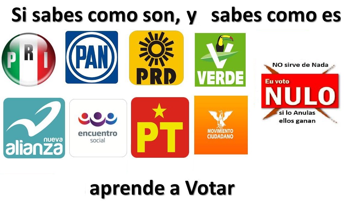 PRI PAN PRD Y Comparsa a Enga&ntilde;ar M&aacute;s bola de Sinverg&uuml;enzas