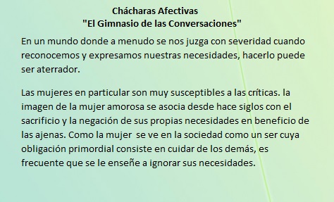 Ch&aacute;charas Afectivas "El Gimnasio de las conversaciones"