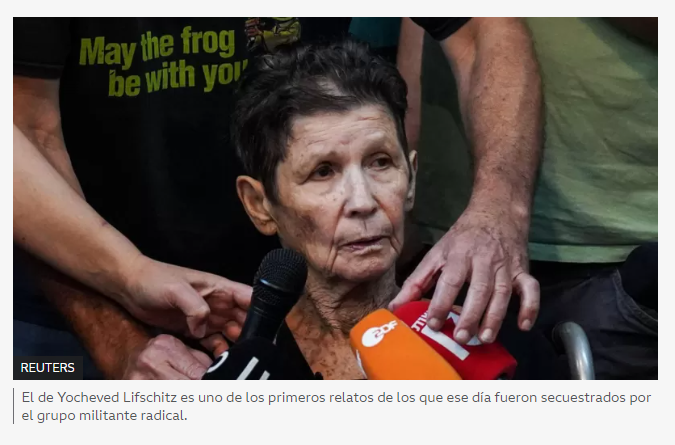 Pas&eacute; por un infierno: Testimonio de Yocheved Lifschitz, la mujer de 85 a&ntilde;os secuestrada por Hamas