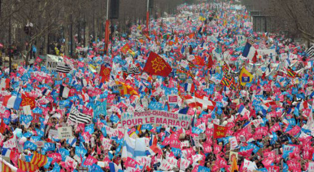 Manifestaci&oacute;n contra el matrimonio homosexual