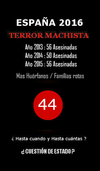 " EN ESPA&Ntilde;A CONTINUA LA MASACRE HACIA LAS MUJERES HOY OTRA Y AQU&Iacute; NO PASA NADA "