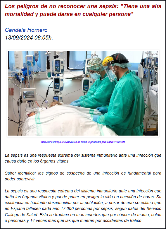  La Sepsis, qu&eacute; es, sus peligros y qu&eacute; hacer para detectarla a tiempo
