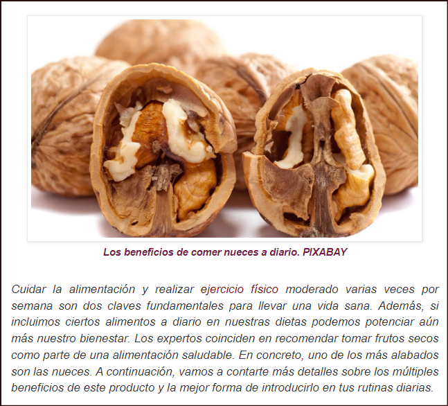  Tu cuerpo cambiar&aacute; tomando nueces todos los d&iacute;as
