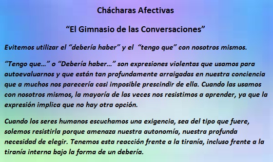 Ch&aacute;charas Afectivas "El Gimnasio de las conversaciones"