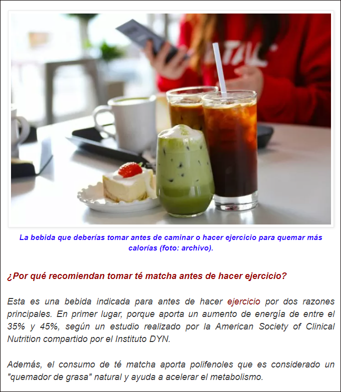  Quemar calor&iacute;as con un simple t&eacute;, s&iacute;, est&aacute;s leyendo bien, estamos hablando del t&eacute; Matcha