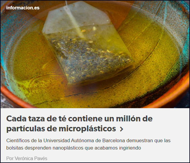  Lo que faltaba: Las infusiones tambi&eacute;n vuelcan micropl&aacute;sticos y nos matan