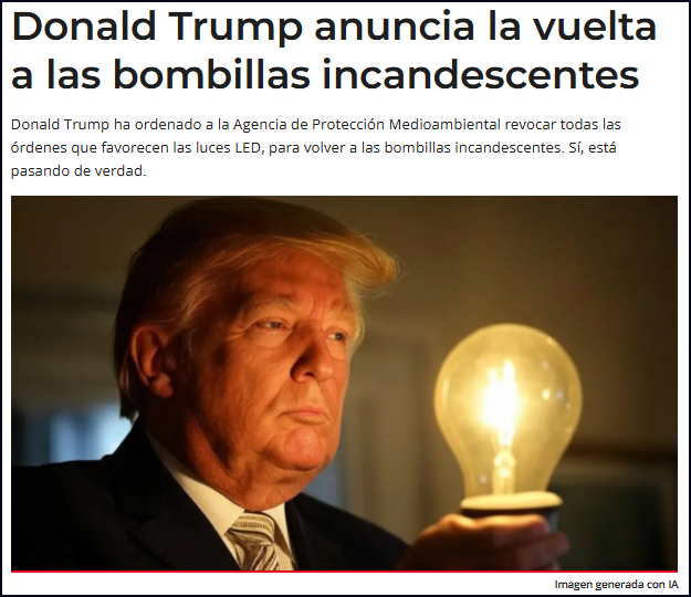 Creo que no es una broma:  Donald Trump anuncia la vuelta a las bombillas incandescentes