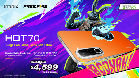 Infinix Presenta el HOT 70 para Free Fire