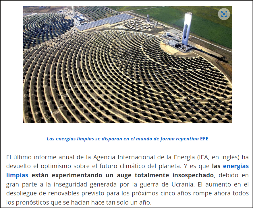  Paradojas: La guerra de Ucrania impulsa las energ&iacute;as limpias, que se disparan