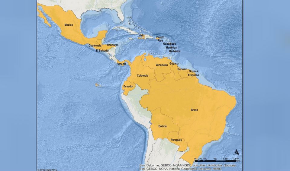 Estos pa&iacute;ses de Am&eacute;rica Latina han registrado casos del virus del Zika