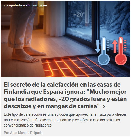 Finlandia, calefacci&oacute;n 10: Mucho mejor que los radiadores, -20 grados fuera y est&aacute;n descalzos 
