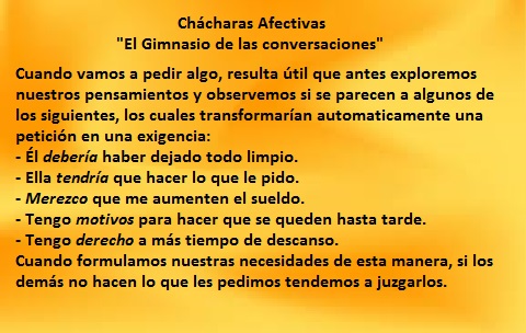 Ch&aacute;charas Afectivas "El Gimnasio de las conversaciones"