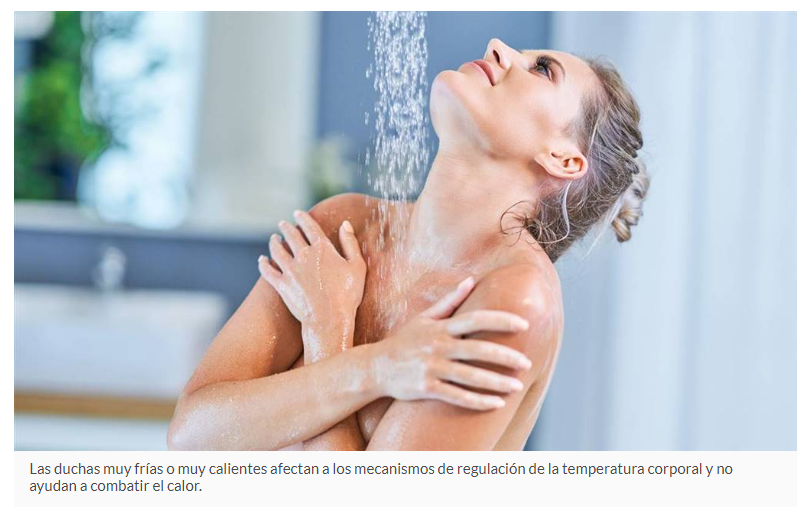&iquest;Es mejor ducharse con agua fr&iacute;a o caliente para combatir el calor?