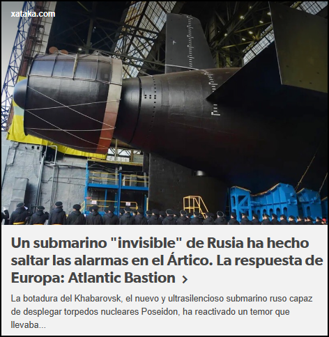  Alarma en el &Aacute;rtico: Aparece un submarino invisible ruso