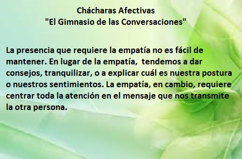 Ch&aacute;charas Afectivas "El Gimnasio de las conversaciones"