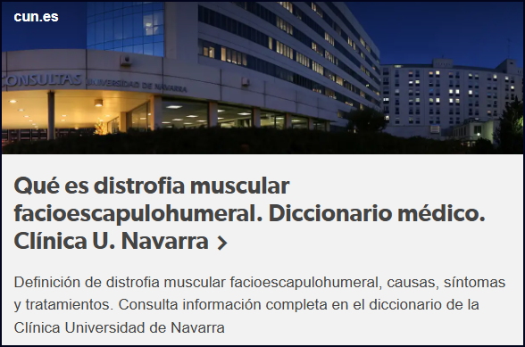  Distrofia muscular facioescapulohumeral (FSHD, por sus siglas en ingl&eacute;s)