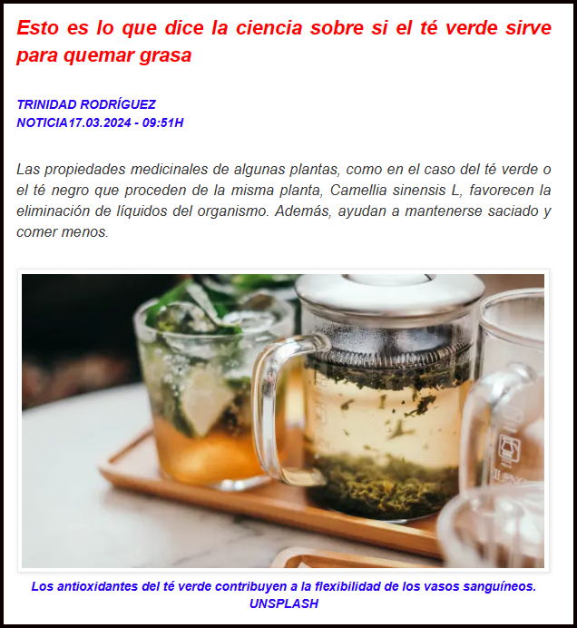  Todo sobre las bondades del t&eacute; verde