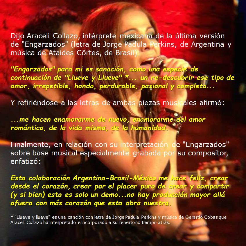 Engarzados   .una canci&oacute;n   .que re&uacute;ne el talento de tres artistas latinoamericanos en las postrimer&iacute;a