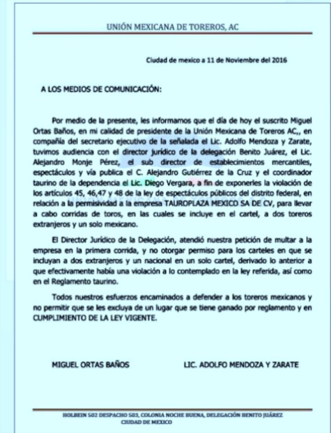 M&Eacute;XICO. Multan a empresa de la Plaza M&eacute;xico