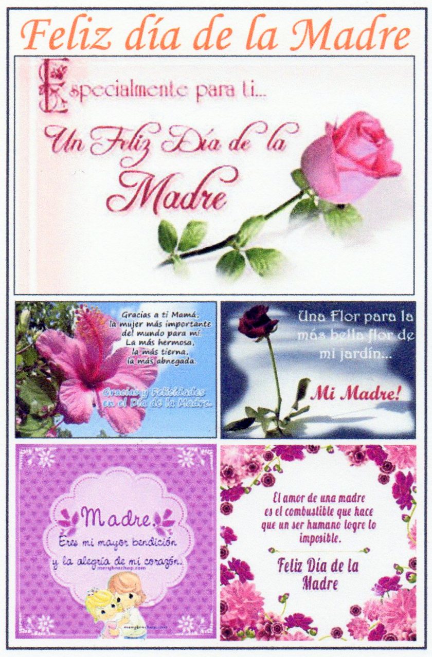En este d&iacute;a muy especial a todas las madres del mundo: