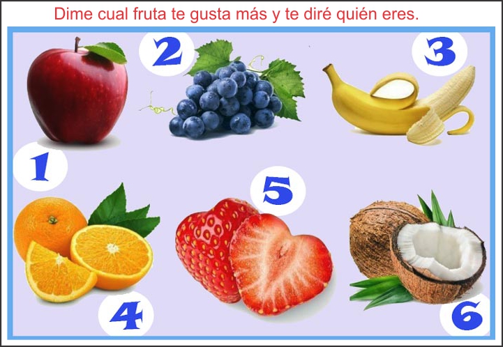  Dime cu&aacute;l fruta te gusta m&aacute;s y te dir&eacute; qui&eacute;n eres en realidad. &iexcl;Vamos elige una!