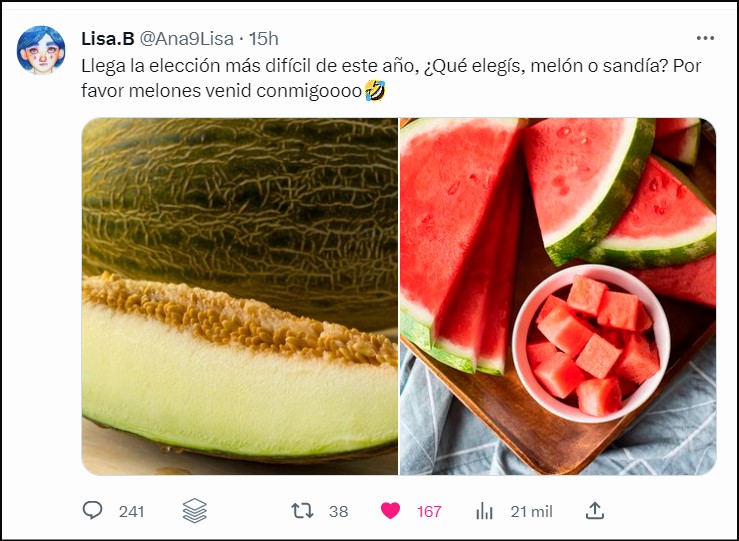  Importante: &iquest;Mel&oacute;n o sand&iacute;a?