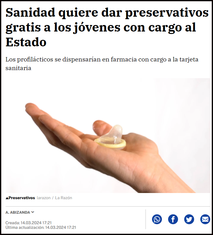 En favor de la extinci&oacute;n de la especie, es cosa de salud, pura libertad sexual o caza de votos? - Sp