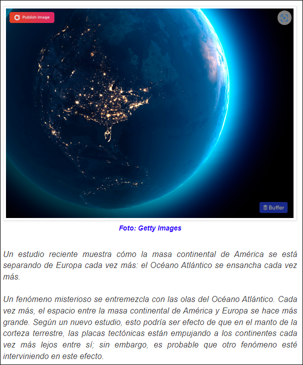  Nueva preocupaci&oacute;n de la comunidad cient&iacute;fica: Am&eacute;rica se est&aacute; separando de Europa
