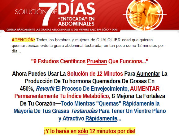 Abdominales en 7 D&iacute;as - C&oacute;mo Tener Un Abdomen Plano 